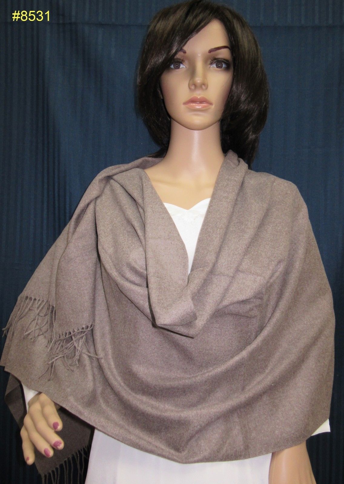 Shawl 8531 Plum Woolen Authentic Kashmiri Cashmere Shawl Wrap 34489